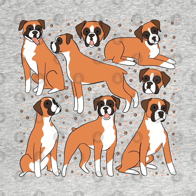 Boxer dog cute illustration by Yarafantasyart